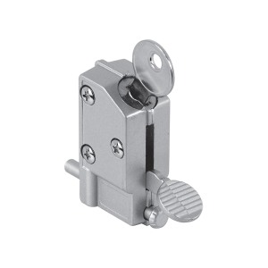 FHC Diecast - Aluminum - Keyed Step-On - Sliding Patio Door Lock (Single Pack)