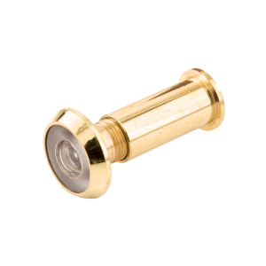 FHC Oor Viewer - 1/2" x 180 Degree - Solid Brass Housing - Plastic Lens - Polished Brass Finish (Single Pack)
