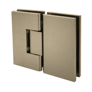 FHC Valore HD Square Glass To Glass 180 Degree Hinge - Brushed Bronze