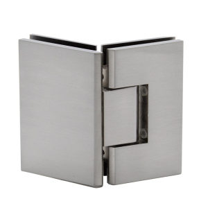 FHC Venice Square Glass To Glass 135 Degree Hinge - Brushed Nickel