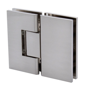 FHC Venice Square 5 Degree Positive Close Glass To Glass 180 Degree Hinge - Brushed Nickel