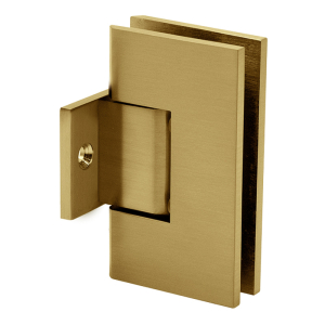 FHC Venice Pony Wall Mount Hinge for 3/8" or 1/2" Glass - Satin Brass 