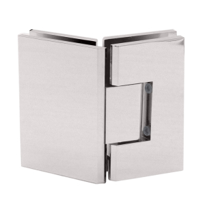FHC Venice Series 135 Deg Adjustable Glass-to-Glass Hinge for 3/8" to 1/2" Glass -Brushed Nickel