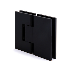 FHC Venice Series 180 Degree Adjustable Glass-to-Glass Hinge for 3/8" to 1/2" Glass - Matte Black