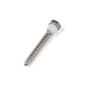 FHC 2" x 1/4" Stainless Steel Lag Screw with Grommet for Wall Mount Cap Rails