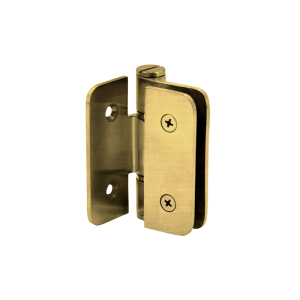 FHC Zephyr Wall Mount Outswing Hinge for 3/8" Glass - Satin Brass 