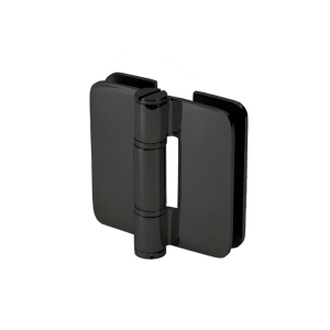 FHC Zephyr Glass-to-Glass Inline Outswing Hinge for 3/8" Glass - Matte Black 