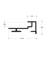 FHC Mirror Frame Extrusion 11/16" Face 144" Length