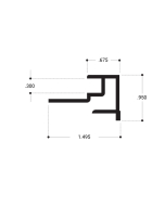 FHC Mirror Frame Extrusion 11/16" Face 144" Length