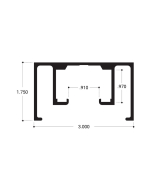 FHC Overhead Track Extrusion 122" Length