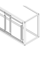FHC Newport Showcase 4031 Series Frame with Framed Doors