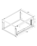 FHC Clover Showcase 7030 Series Frame with Sliding Door
