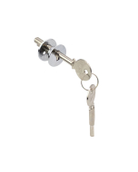 FHC Universal Plunger Lock for 1/4" Glass - Randomly Keyed - Chrome
