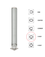 FHC 18" 3-Way 1" Air Space Partition Post