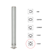 FHC 24" 4-Way 1" Air Space Partition Post