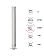 FHC 24" Corner 1" Air Space Partition Post
