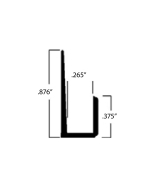 FHC Shallow J-Bar - .876 Back - .375 Face - 144" Length - Non-Punched - Clear Anodized