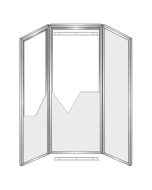 FHC Custom Triple Mirror Frame with 11/16" Face and Piano Hinge