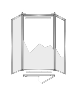 FHC Custom Triple Mirror Frame with 11/16" Face and Adjustable Tension Hinge