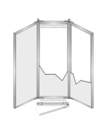 FHC Custom Triple Mirror Frame with 11/16" Face and Offset Adjustable Tension Hinge