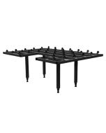 FHC 84" x 156" Inspection Transfer Table With Inspector Cut Out Casters On 12" Centers