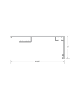 FHC Aluminum 1.75 x 4.5 100 Series Two Piece Head Receptor Back Member - 24'-1" Length