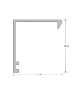 FHC Aluminum 1.75 x 4.5 100 Series Two Piece Head Face Member - 24'-1" Length