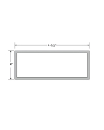 FHC Aluminum 2" x 4-1/2" Tube for Offset and Center Hung Doors Using OHCC Header - 24'-1" Length