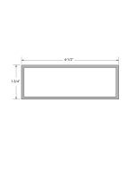 FHC Aluminum 1.75 x 4.5 100 Series Tube for Offset and Center Hung Doors using OHCC Header - 24'-1" Length