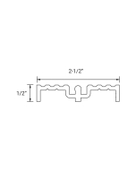 FHC Single Bottom Track for 760 Mall Slider - 24' -1" Stock Length