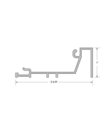 FHC Aluminum 2" x 4-1/2" Sash Back for 5/8" to 1" Glass Used for Door Transom - 24'-1" Length