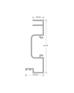 FHC Aluminum 2" x 4-1/2" Center Glaze Expansion Mullion Small 5/8" to 1" Glass - 24'-1" Length