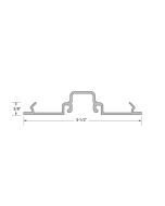 FHC Aluminum 1.75 x 4.5 100 Series Center Glaze Snap-In Filler - 24'-1” Length