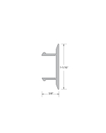 FHC Aluminum 1.75 x 4.5 100 Series Glass Pocket Filler for 1/4" - 24'-1" Length