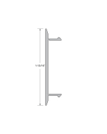 FHC Aluminum 2" x 4-1/2" Glass Pocket Filler for 1" Glass - 24'-1" Length