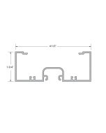 FHC Aluminum 1.75 x 4.5 100 Series Center Glaze Head/Jamb & Vertical - 24'-1” Length
