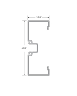 FHC Aluminum 1.75 x 4.5 100 Series Center Glaze Wall Jamb and Vertical - 24'-1" Length