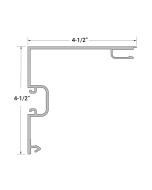 FHC Aluminum 4-1/2" x 4-1/2" 1 Pocket Corner Post - 24'-1” Length