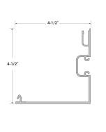 FHC Aluminum 4-1/2" x 4-1/2" 1 Pocket Corner Post - 24'-1” Length