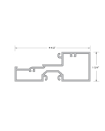 FHC Aluminum 1.75 x 4.5 100 Series Center Glaze Intermediate Horizontal - 24'-1” Length