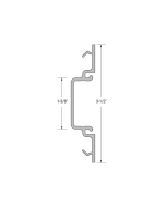 FHC Aluminum 2" x 4-1/2" Snap-In Pocket Filler with Glass Pocket for 5/8" to 1" - 24'-1" Length