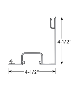 FHC Aluminum 2" x 4-1/2" - 4-1/2" x 4-1/2" Pocket Corner Post 1" Glass 24'1 Sl