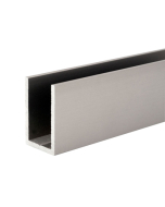 FHC 1" x 1-1/2" Deep U-Channel 234" Length - Brushed Stainless