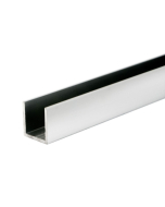 FHC 1" x 1" U-Channel - 234" Length - Brite Chrome Anodized