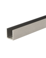 FHC 1" x 1" U-Channel - 138" Length - Brushed Stainless Anodized