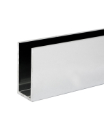 FHC 1" x 2" Deep U-Channel 234" Length - Brite Chrome Anodized