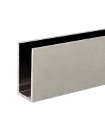 FHC 1" x 2" Deep U-Channel - 234" Length - Brushed Stainless Anodized