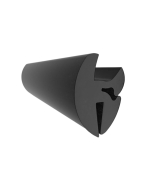 FHC Universal Self-Sealing Weatherstrip for 3/16" - 1/4" Glass to 3/32" - 9/64" Panel - Black - Two Piece