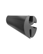 FHC Universal Self-Sealing Weatherstrip for 3/16" - 1/4" Glass to 1/32" - 1/16" Panel - Black - Two Piece