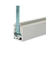 FHC 2-Part Aluminum U-Channel Pre-Drilled - 5/16" to 11/16" Glass - 118-1/8" Long - Satin Anodized